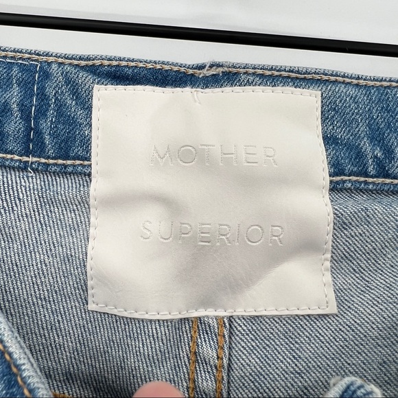 Mother Superior Denim Straight Leg Jean High Rise I Confess The Dazzler Shift 27 - Picture 8 of 9